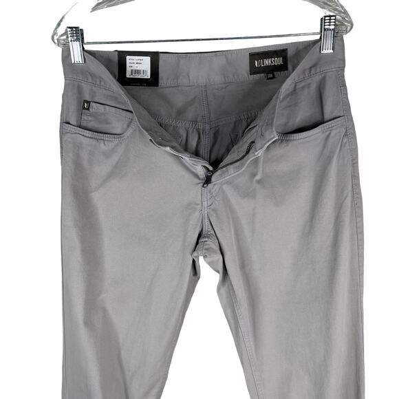 Linksoul Torrey Modern Fit Mens Pants Chino Brook Grey 30R LS6104 New - Picture 7 of 13